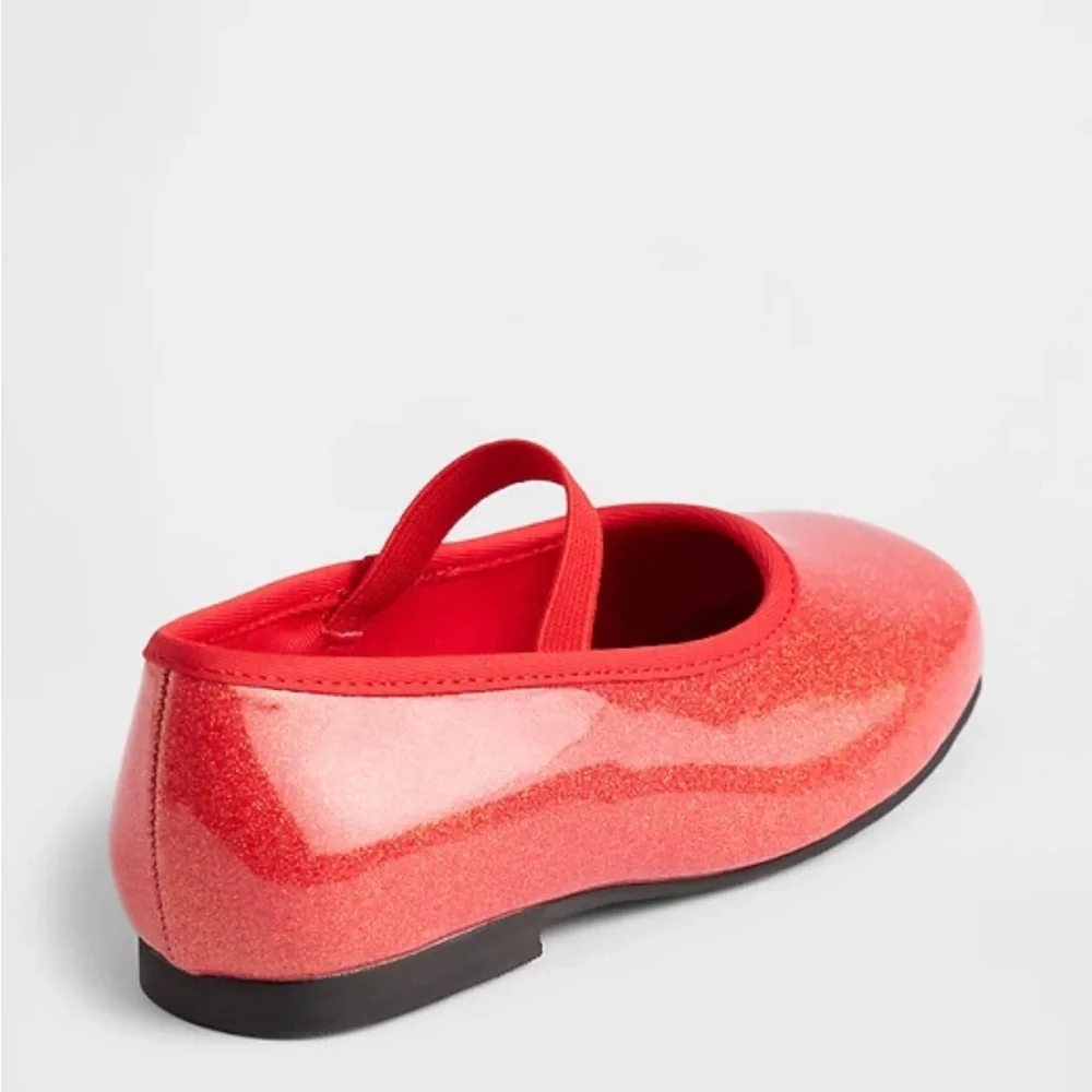 GAP Girls Red Glitter Mary Jane Shoes